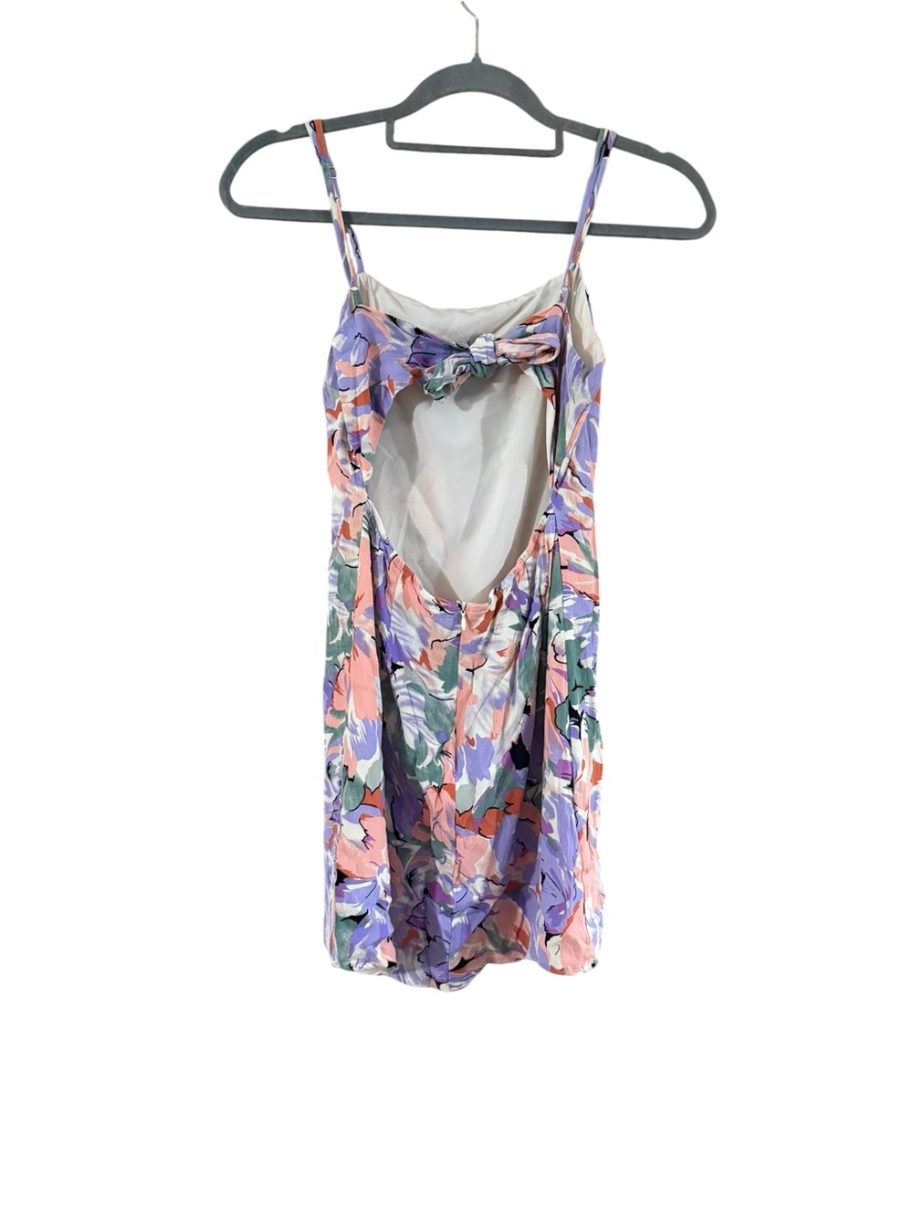 Lulu's Floral Mini Dress in Purple, Pink, Blue - Picture 9 of 9